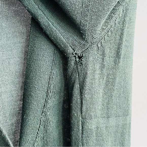 Merona Womens Button Up V Neck Cardigan Sweater in Green Size M Medium - Picture 9 of 9